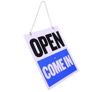 BUTIFULSIC Pvc Welcome Door Board with Clock, Double-sided Square Welcome Hanging Sign for Store Shop Office Business Opening Hours Display