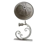 BUTIFULSIC Rustic Iron Wall Mounted Planter for Outdoor Use, 20cm round Vintage Flower Pot with Effective Drainage System, Space-saving Design for Patio and Balcony Gardening