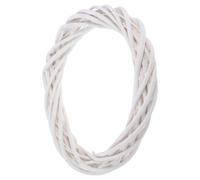 BUTIFULSIC Rustic Willow Wreath Handwoven White Wicker Circle for Hanging Decoration, for Home Entrances and DIY Crafting, Natural Wreath Frame for Seasonal and Wedding Decor