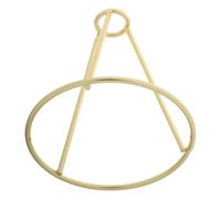 BUTIFULSIC Seed Starter Triangular Frame Dual-ring Iron Vase Rack Plant Propagation Station Golden Stable Support , Optimal Water Flow for Hydroponic Plant Seed , Office