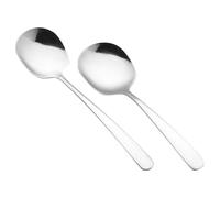 BUTIFULSIC Serving Spoon Set and Oil- Serving Utensils 2pcs Stainless Steel with Simple Design for Home and Hotels for Buffet and Portion Control