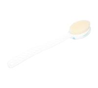 BUTIFULSIC Shower Cleaning Scrubber Dual-Head Bath Brush Long Handle Sturdy Abs with Supple Nylon Hair Simple Fashion Design for Showers Massage and Dead Cellulite Removal