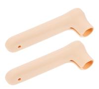 BUTIFULSIC Silicone Door Handle Covers 2pcs Anti-Collision Protector for Doorknobs Beige Safety Covers Prevent Electrostatic Shock, Simple to Install, the Aged