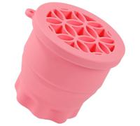 BUTIFULSIC Silicone Makeup Brush Cleaner Bowl in Pink with Compact Folding Design, Removes Cosmetic Grease and Dirt, for Easy Makeup Brush Cleaning at Home Or Travel