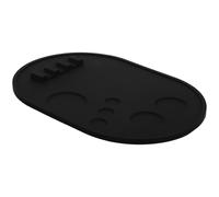 BUTIFULSIC Silicone Makeup Palette Tray with Easy Cleaning and Brush Holder Features Black Portable Makeup Mixing Board and Professional Use