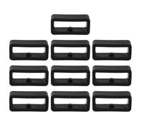 BUTIFULSIC Silicone Watch Strap Replacement Keeper Bands 10pcs Black and to Extra Length Secure Watch Straps