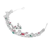 BUTIFULSIC Silver Reindeer Antler Tiara Christmas Crown with Sparkling Rhinestones and Delicate Pearl Accents, Sturdy Zinc Alloy and Plastic Material, for Christmas Parties and Weddings