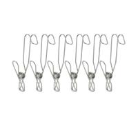 BUTIFULSIC Sock Clips and Towel Hanging 6pcs Stainless Steel with Strong Clamps and Sturdy Hooks for Household Clothes for Party at Home Or Daily Laundry Use