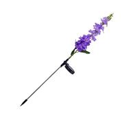 BUTIFULSIC Solar Flower LED Light Violet Landscape Lamp Solar Powered Stake Light with Stainless Steel Fabric Material Temperature Resistant Glows in The Dark for Yard Outdoor Garden