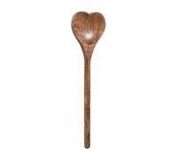 BUTIFULSIC Spoon Made of Wood Cooking Spoon Multipurpose Wooden Heart Shaped with Simple Look and Polished Finish for School and Office Use
