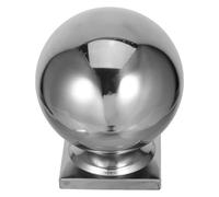 BUTIFULSIC Stainless Steel Replacement Fence Post Cover with Ball-Shaped Cap for Guardrail Posts, Silver Sturdy Material, Stable Support and Secure Fit, for Gates and Architectural