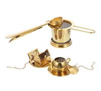 BUTIFULSIC Stainless Steel Tea Infuser Basket with Golden Tea Strainer for Home and Kitchen
