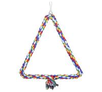 BUTIFULSIC Swing Encouraging Pet Exercises and Developing Balance Cotton Colorful Triangle Bird Rope for Parrot and Small Birds for Parakeet Training and Play