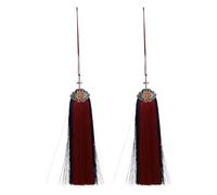 BUTIFULSIC Tassel time year season Ornaments Double-color 2pcs Hanging Made of Polyester and Iron, Stylish Decorations Symbolizing Good Luck and Best Wishes Chinese Souvenir for Hanging on