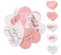 BUTIFULSIC Thank You Cards Small Decorative 150pcs Heart Shaped with Envelopes Bulk Elegant Coated Paper for Bridal Shower and Birthday