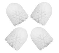BUTIFULSIC Toilet Brush Replacement for Easy to Disassemble Design and 4pcs White with Strong Toughness Household Cleaning Supplies and Bathroom Accessories