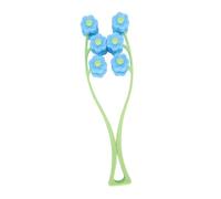 BUTIFULSIC V-shaped Facial Massager Roller, Manual Chin Face Massage Tool with Green Handle and Blue Beads, Facial Rollers for Skin Tightening and Anti-aging Care