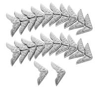 BUTIFULSIC Vintage Metal Book Corner Protectors Sturdy Decoration and Corner 40pcs 14mm Edge Length, Elegant Antique Style for Folders and Purse for Cardmaking and Crafts
