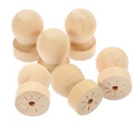 BUTIFULSIC Wax Seal Stamp Handles Versatile with Chic Retro Colour Design 6pcs Wood Stamp Handles Replacement Kit Wooden for Long-Term Use