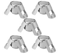 BUTIFULSIC Wine Bottle Stoppers Stainless Steel 5pcs with Silicone Seal Easy to Clean and Keep Air from Entering Bottle, for Parties and Wine Preservation
