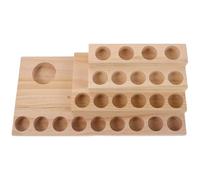 BUTIFULSIC Wooden Aromatherapy Display Rack Essential Oil Organizer with Holes Space-saving Solid Wood Storage Shelf for Tabletop Fragrance Bottle Holders