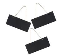 BUTIFULSIC Wooden Hanging Chalkboard Sign for Message Writing with Hemp Rope, Multi-Purpose Small Black Board Minimizing Paper Waste, for Flower Store Or on The Go Use