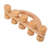 BUTIFULSIC Wooden Manual Massage Roller for Neck and Leg Relief, Portable Handheld Massager with Stretching Function, Sturdy Wood Material for Home Therapy and Muscle Relaxation