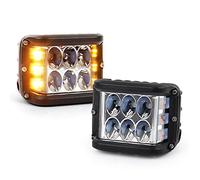 Butike Led Side Shooter Pod Lights, 4 Inch Off Road Work Light with White & Yellow Flash LED Pod LED Cube Lights for 4x4 Truck ATV SUV UTV Tractor Plow
