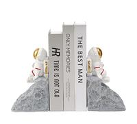 BUTILIVEEN Astronaut Book Ends to Hold Books, Astronaut Decor, Space Themed Bedroom, Desktop, Bookcase Decor - Gifts for Space Lovers