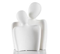 BUTILIVEEN Couple Sculptures Boho Decor, Aesthetic Statues for Coffee Table, Nightstand and Shelf, Minimalist Ceramic Art, Large, White