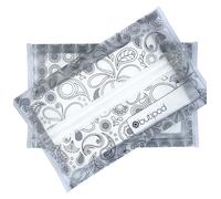 Butipods Slim Stay Moist Wet Wipe Case Travel Clutch Pouch Holder 2 Pack | Reusable Refillable Portable Baby Wipes Dispenser Container | Good for Hand Face Wipes (Black Leaves)