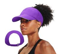 BUTITNOW New Upgraded Women Backless Baseball Cap High Ponytail Snapback Curl Caps Adjustable High Messy Bun Ponycap, Purple, M