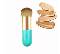 BUTIYO Foundation Brush,Chubby Makeup Brush,MIni Brush,Kabuki Make up Brush,Travel Powder Brush,Face brush for Blending, Liquid, Cream or Powder Cosmetics (1 pc) (green)