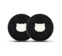 BUTIYO Makeup Brush Cleaner for Powder, Eyeshadow, Blush & Contouring Brushes - 2 Reusable Sponges - Black
