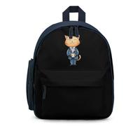 Butler Cat Simple Small Capacity Backpack with One Side Pockets Casual Daypack for Men Women