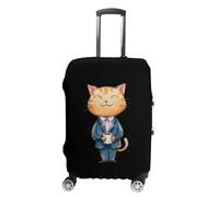 Butler Cat Suitcase Cover Elastic Luggage Protector Fit 19 to 32 Inch Stylish Baggage Covers Travel Accessories