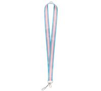 Butler & Grace Transgender Lanyard Bi Flag LGBT Blue Pink White LGBTQ Striped Pride Key Chain Jewellery Jewelry Gifts For Her She They Them Him His Support