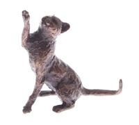 Butler & Peach - Solid Bronze Miniature Cat Sitting