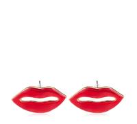 Butler & Wilson Enamel Lip Earrings
