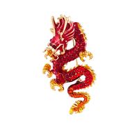 Butler & Wilson Fierce Dragon Brooch RED ONE SIZE