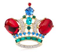 Butler & Wilson Regal Crown Brooch GOLD MULTI