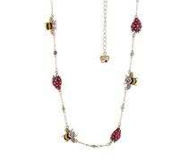 Butler & Wilson Strawberry & Bee Necklace GOLD