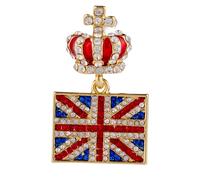 Butler & Wilson Union Jack Flag Clutch Pin MULTI