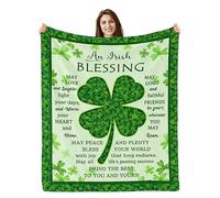 Butonus Irish Gifts, Irish Blessing Blanket 60"x50", Polyester, Throw Blanket, 60x50in, Irish Gifts, Unisex, Letter Print