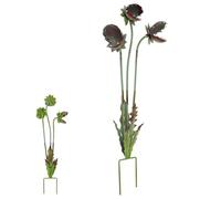 BUTORY 1Pcs Metal Carnivorous Plant Garden Stake 25 Inch Rust Resistant Weatherproof Whimsical Cannibal Flower Yard Art Ornaments for Outdoor Patio Lawn, Garden