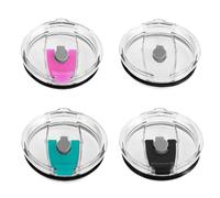 BUTORY 4 Pack Tumbler Lids Leakproof Tumbler Lid Cup Covers Reusable Plastic Tumbler Replacement Lids 20oz Tumbler Lids for 3.25 Inch Mouth Tumbler Coffee Cooler Cup #(colour)