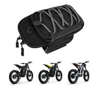 BUTORY Motorcycle Handlebar Storage Bag with Earphone Hole Waterproof Compact Handlebar Bag for Phone Wallet Key Tool Easy Install(Black)