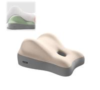 Butt Cushion for Couples - Low-Profile Design Couples Pillow for Intimacy, Upgraded Wedge Pillow Memory Foam Ideal for Sitting and Lying (Beige)