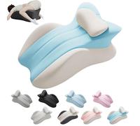 Butt Cushion for Couples, Low-Profile Design Couples Pillow for Intimacy, Wedge Pillow Memory Foam, Recovers After Impact, Provides Intimacy Support (Blue White)