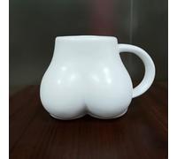 Butt Espresso Ceramic Coffee Mug Creative Human Body 3D Buttock Cup With Handle Artistic Large Buttock Milk Tea Juice Drinking Glass Art Mug Novelty Gift Funny Home Bar Nightclub Decor 300-400ML